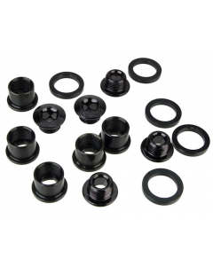 ΒΙΔΕΣ TRUVATIV CHAIN RING BOLT KIT 5-ARM SINGLE STEEL W SPACER BLACK