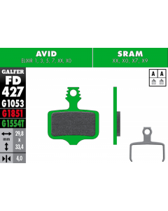 ΤΑΚΑΚΙΑ ΔΙΣΚΟΦΡΕΝΟΥ GALFER FD427 PRO ΓΙΑ AVID ELIXIR, XX, X0, X7, X9