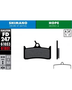 ΤΑΚΑΚΙΑ ΔΙΣΚΟΦΡΕΝΟΥ GALFER FD247 STANDARD ΓΙΑ SHIMANO DEORE XT BR-M755