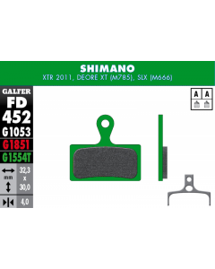 ΤΑΚΑΚΙΑ ΔΙΣΚΟΦΡΕΝΟΥ GALFER FD452 PRO ΓΙΑ SHIMANO XTR 2011 BR-M985, DEORE XT BR-M785, SLX M666