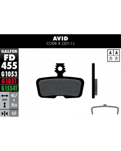 ΤΑΚΑΚΙΑ ΔΙΣΚΟΦΡΕΝΟΥ GALFER FD455 ADVANCED ΓΙΑ AVID CODE R 2011