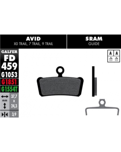 ΤΑΚΑΚΙΑ ΔΙΣΚΟΦΡΕΝΟΥ GALFER FD459 ADVANCED ΓΙΑ X0, TRAIL, ELIXIR