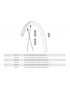 ΑΚΤΙΝΕΣ MAVIC KSYRIUM ELITE 016 299.5mm NON DRIVE SIDE ΚΟΚΚΙΝΕΣ