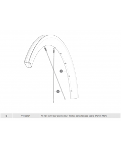 ΑΚΤΙΝΕΣ MAVIC COSMIC SLR 45 DISC AERO STAINLESS 278mm M6/6 ΕΜΠΡΟΣ/ΠΙΣΩ
